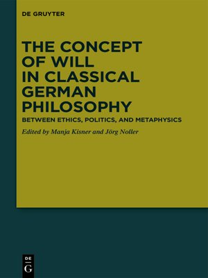 cover image of The Concept of Will in Classical German Philosophy